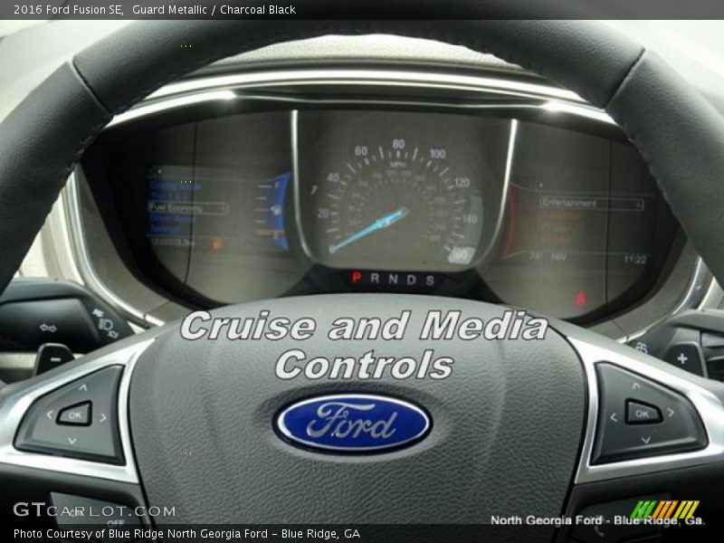 Guard Metallic / Charcoal Black 2016 Ford Fusion SE