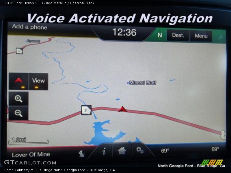 Guard Metallic / Charcoal Black 2016 Ford Fusion SE