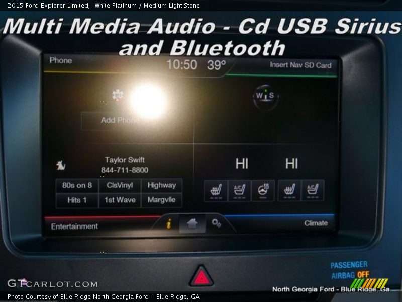 White Platinum / Medium Light Stone 2015 Ford Explorer Limited