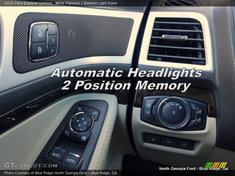 White Platinum / Medium Light Stone 2015 Ford Explorer Limited