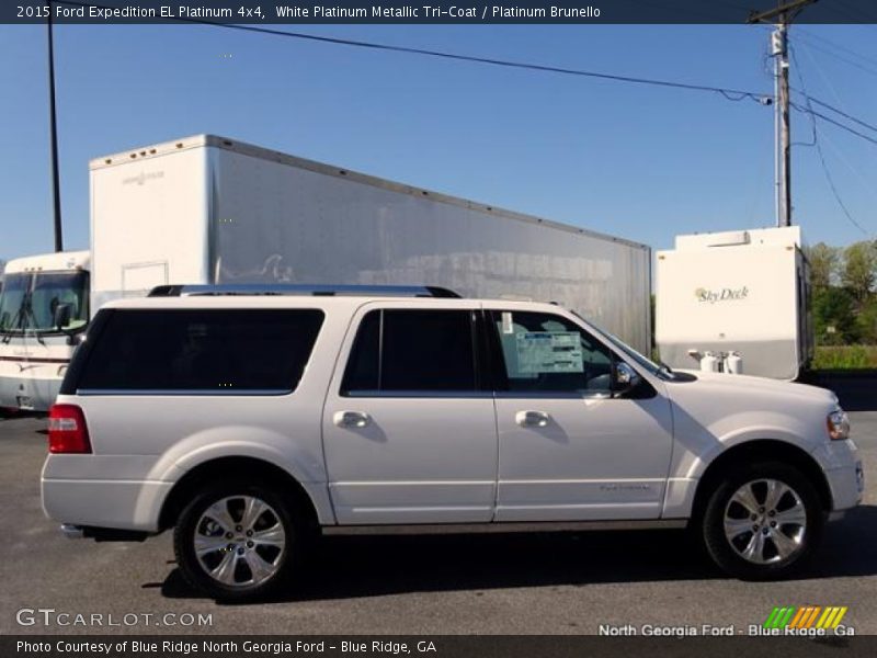 White Platinum Metallic Tri-Coat / Platinum Brunello 2015 Ford Expedition EL Platinum 4x4