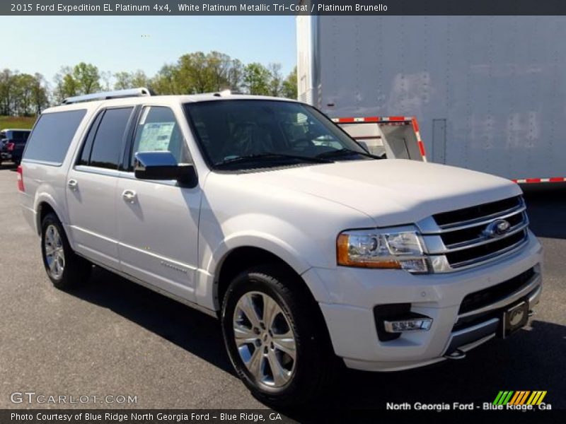 White Platinum Metallic Tri-Coat / Platinum Brunello 2015 Ford Expedition EL Platinum 4x4