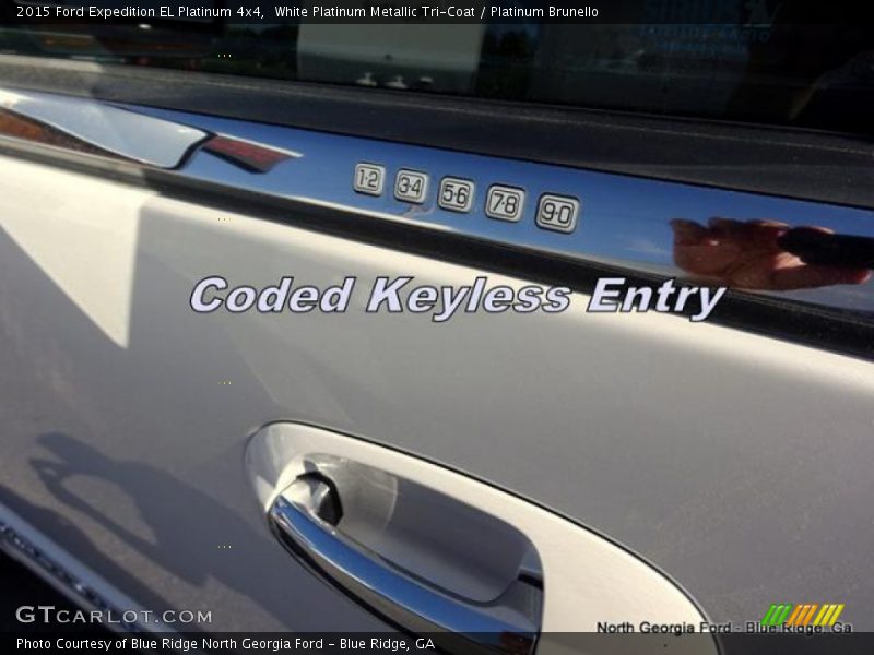 White Platinum Metallic Tri-Coat / Platinum Brunello 2015 Ford Expedition EL Platinum 4x4