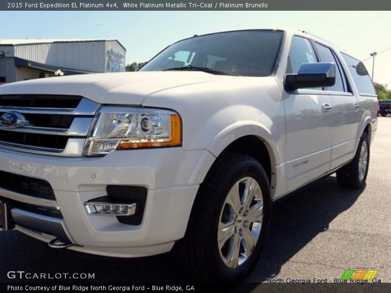 White Platinum Metallic Tri-Coat / Platinum Brunello 2015 Ford Expedition EL Platinum 4x4