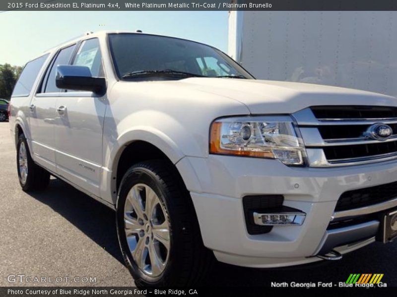 White Platinum Metallic Tri-Coat / Platinum Brunello 2015 Ford Expedition EL Platinum 4x4