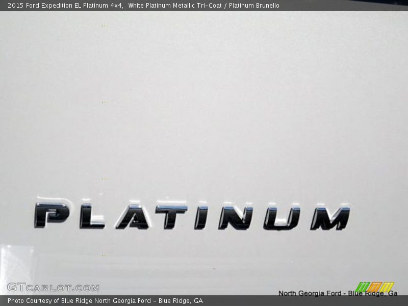 White Platinum Metallic Tri-Coat / Platinum Brunello 2015 Ford Expedition EL Platinum 4x4