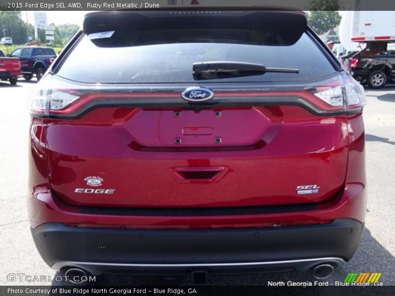 Ruby Red Metallic / Dune 2015 Ford Edge SEL AWD