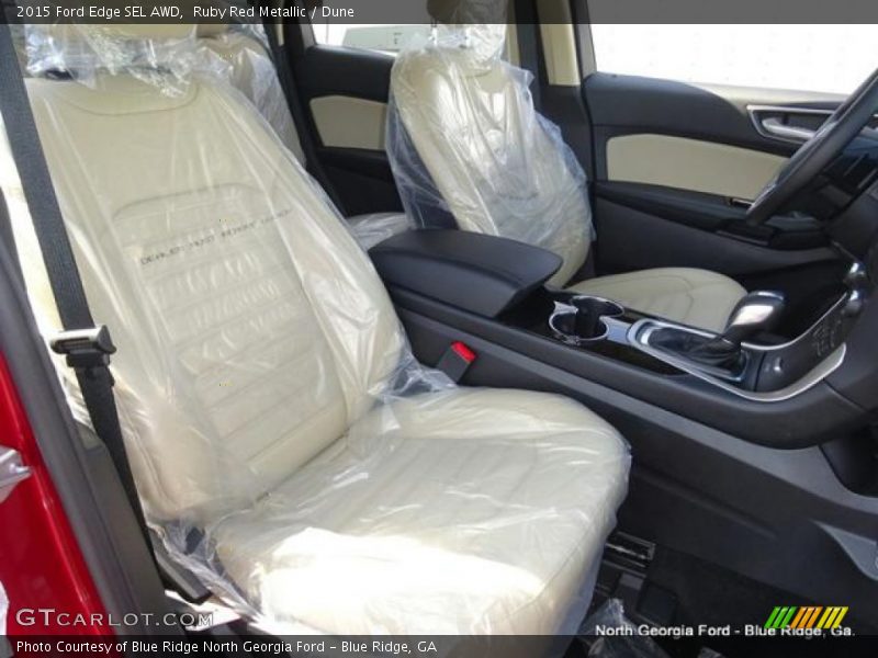 Ruby Red Metallic / Dune 2015 Ford Edge SEL AWD