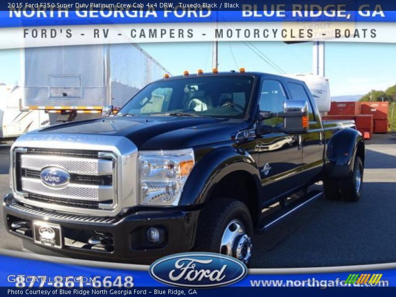 Tuxedo Black / Black 2015 Ford F350 Super Duty Platinum Crew Cab 4x4 DRW