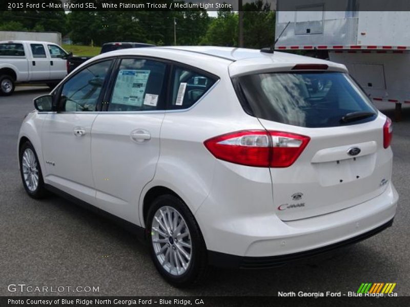 White Platinum Tricoat / Medium Light Stone 2015 Ford C-Max Hybrid SEL