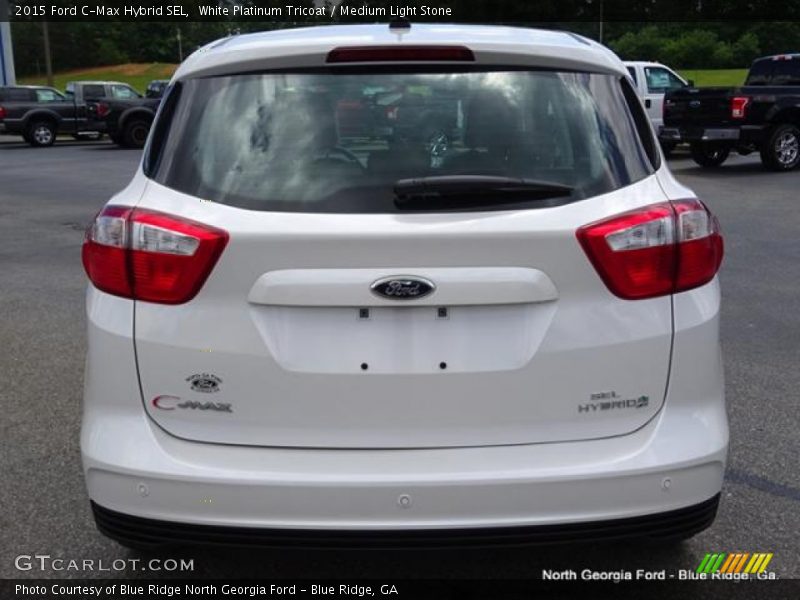 White Platinum Tricoat / Medium Light Stone 2015 Ford C-Max Hybrid SEL