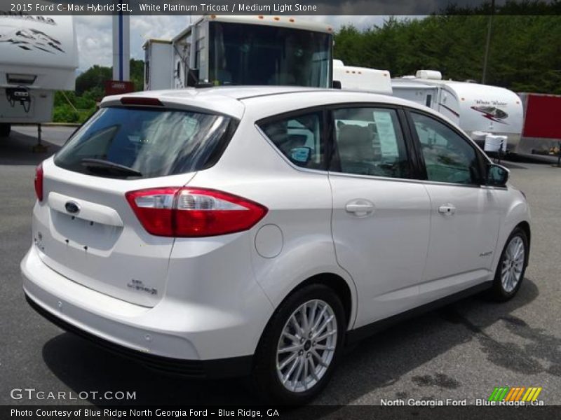 White Platinum Tricoat / Medium Light Stone 2015 Ford C-Max Hybrid SEL