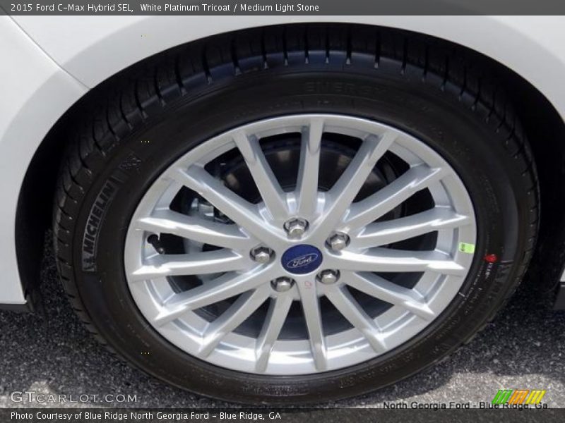 White Platinum Tricoat / Medium Light Stone 2015 Ford C-Max Hybrid SEL