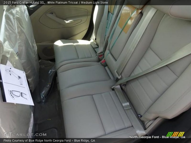 White Platinum Tricoat / Medium Light Stone 2015 Ford C-Max Hybrid SEL