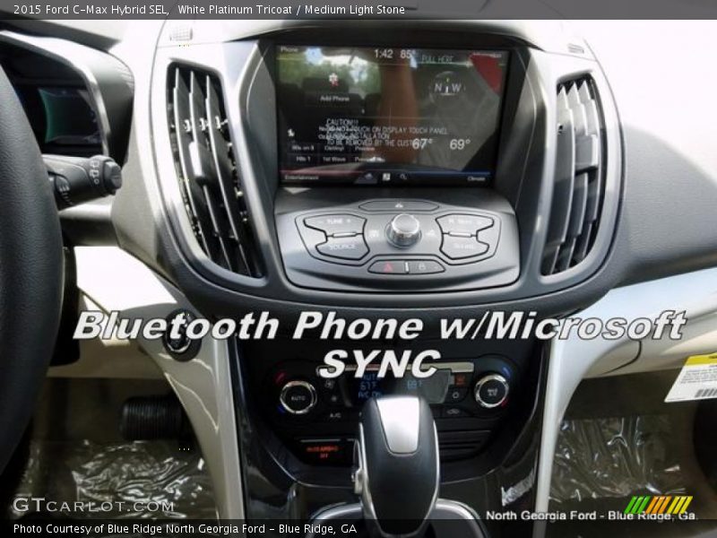 White Platinum Tricoat / Medium Light Stone 2015 Ford C-Max Hybrid SEL