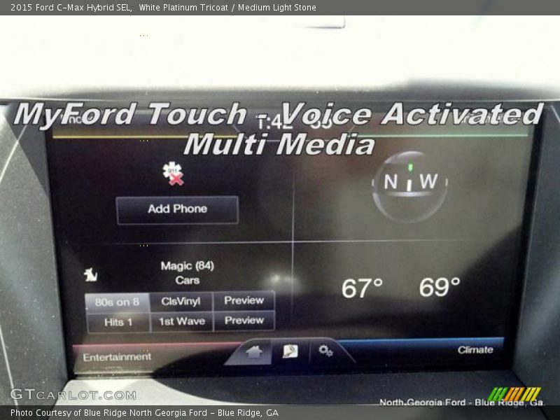 White Platinum Tricoat / Medium Light Stone 2015 Ford C-Max Hybrid SEL