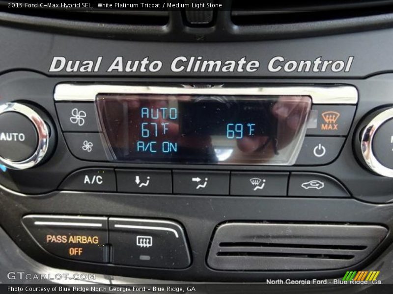 White Platinum Tricoat / Medium Light Stone 2015 Ford C-Max Hybrid SEL