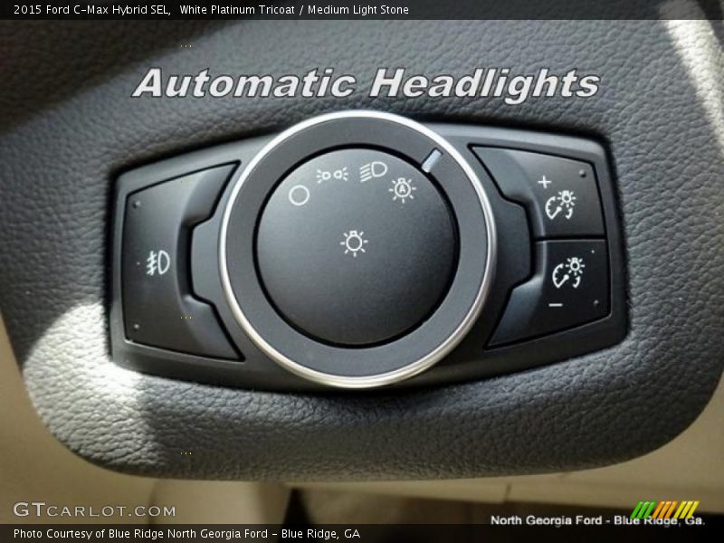 White Platinum Tricoat / Medium Light Stone 2015 Ford C-Max Hybrid SEL