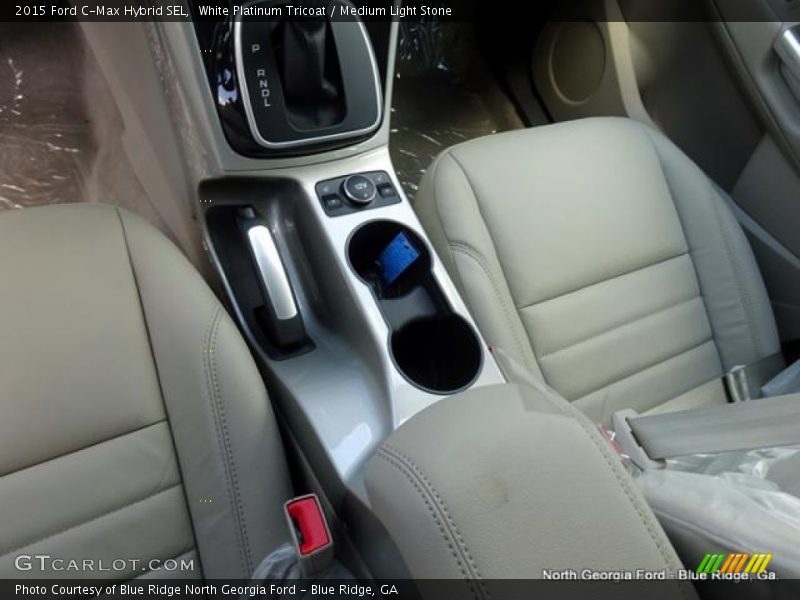 White Platinum Tricoat / Medium Light Stone 2015 Ford C-Max Hybrid SEL