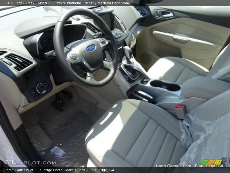 White Platinum Tricoat / Medium Light Stone 2015 Ford C-Max Hybrid SEL