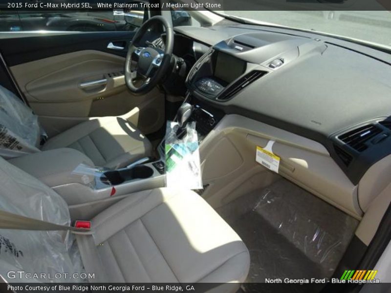 White Platinum Tricoat / Medium Light Stone 2015 Ford C-Max Hybrid SEL