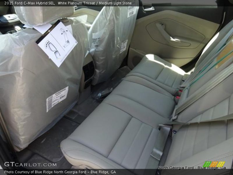 White Platinum Tricoat / Medium Light Stone 2015 Ford C-Max Hybrid SEL
