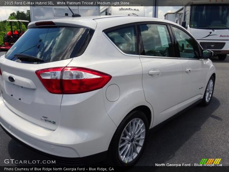 White Platinum Tricoat / Medium Light Stone 2015 Ford C-Max Hybrid SEL