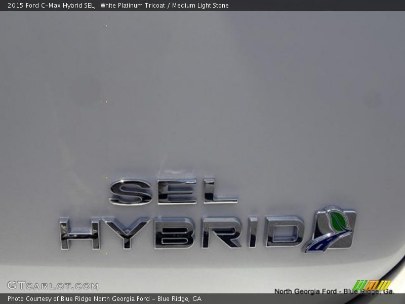 White Platinum Tricoat / Medium Light Stone 2015 Ford C-Max Hybrid SEL