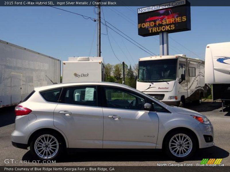 Ingot Silver Metallic / Charcoal Black 2015 Ford C-Max Hybrid SEL