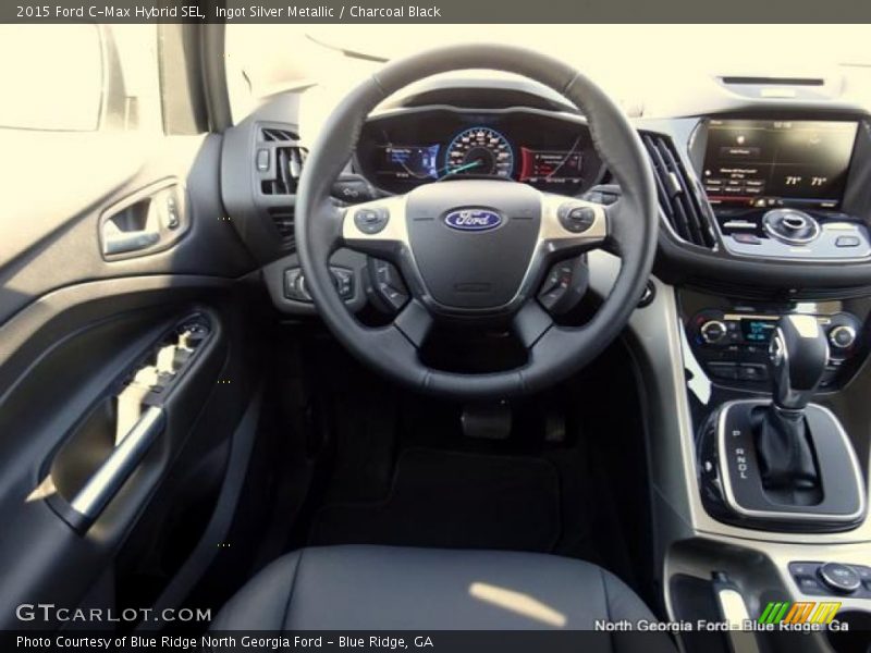 Ingot Silver Metallic / Charcoal Black 2015 Ford C-Max Hybrid SEL