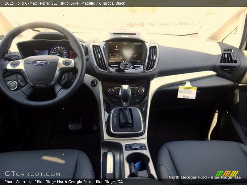 Ingot Silver Metallic / Charcoal Black 2015 Ford C-Max Hybrid SEL