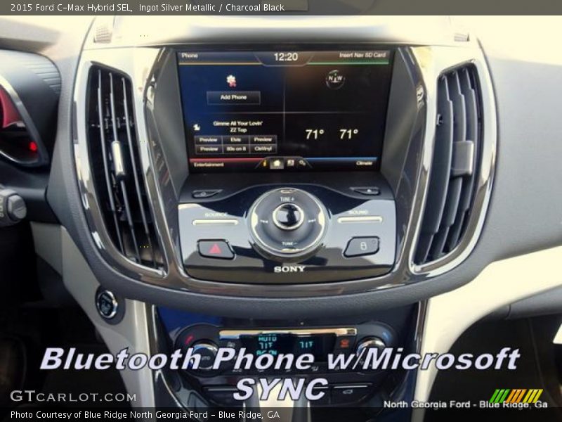 Ingot Silver Metallic / Charcoal Black 2015 Ford C-Max Hybrid SEL