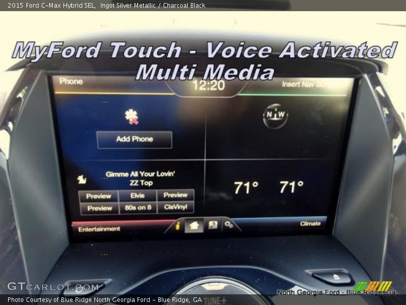 Ingot Silver Metallic / Charcoal Black 2015 Ford C-Max Hybrid SEL