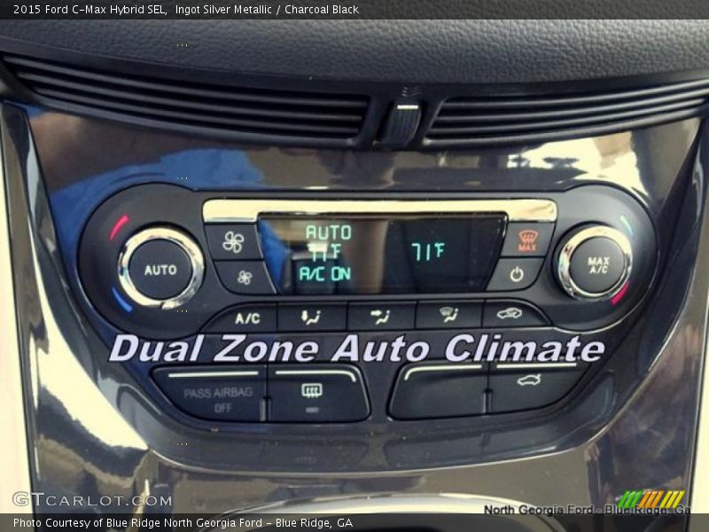 Ingot Silver Metallic / Charcoal Black 2015 Ford C-Max Hybrid SEL