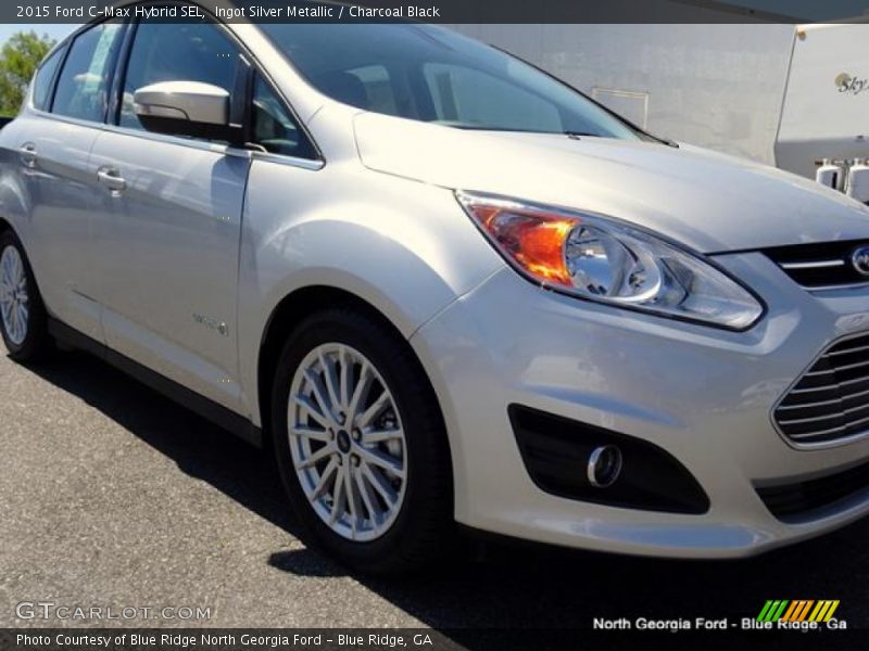 Ingot Silver Metallic / Charcoal Black 2015 Ford C-Max Hybrid SEL