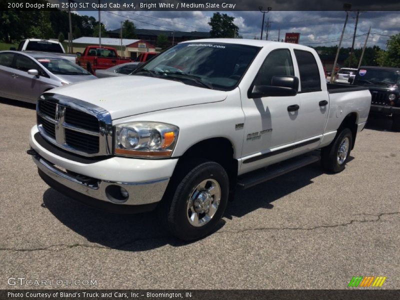 Bright White / Medium Slate Gray 2006 Dodge Ram 2500 SLT Quad Cab 4x4