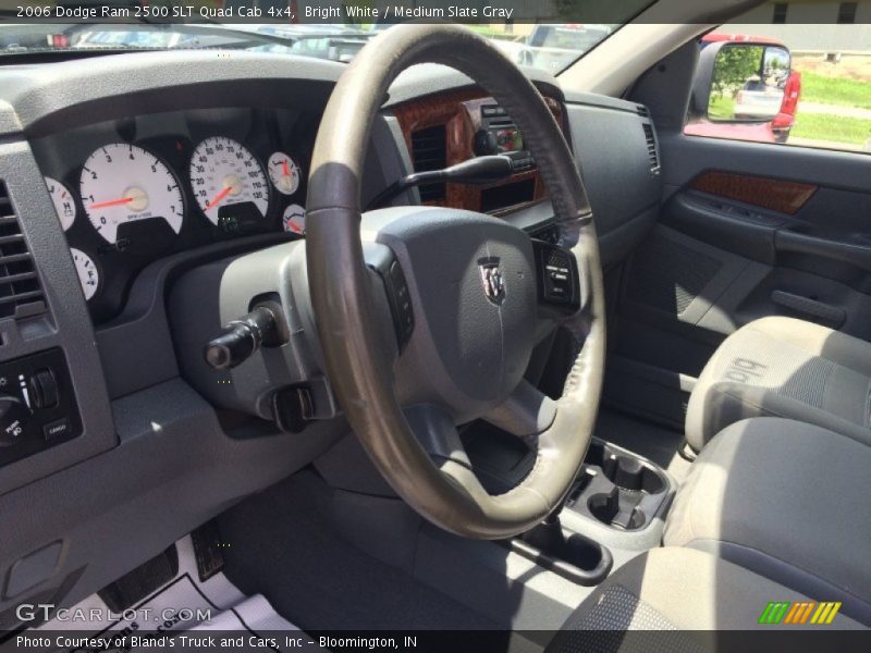 Bright White / Medium Slate Gray 2006 Dodge Ram 2500 SLT Quad Cab 4x4