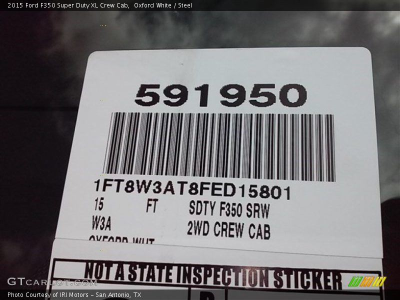 Oxford White / Steel 2015 Ford F350 Super Duty XL Crew Cab