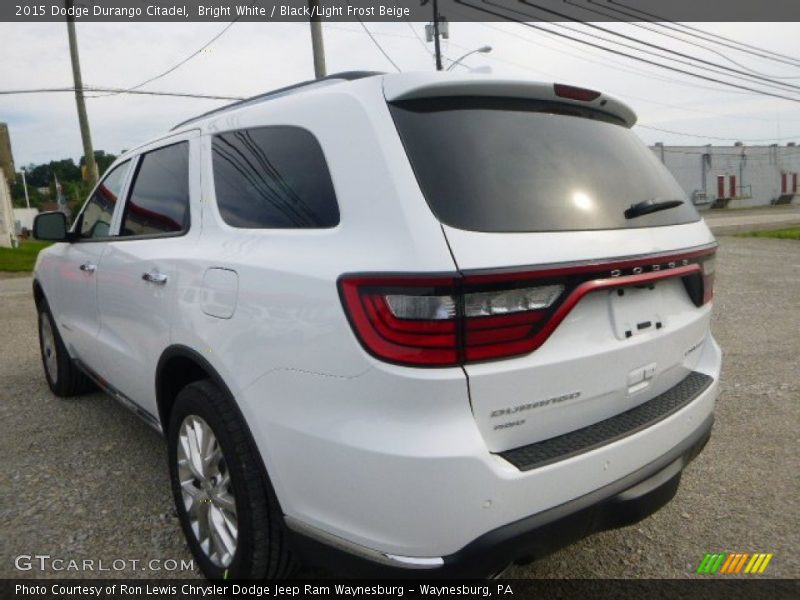 Bright White / Black/Light Frost Beige 2015 Dodge Durango Citadel