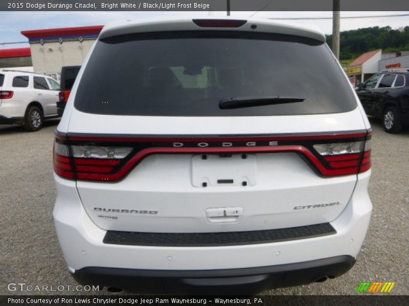 Bright White / Black/Light Frost Beige 2015 Dodge Durango Citadel