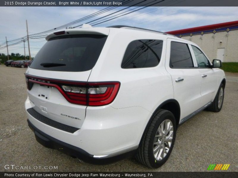 Bright White / Black/Light Frost Beige 2015 Dodge Durango Citadel
