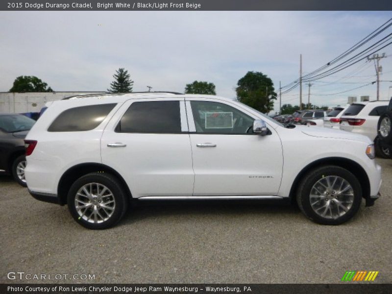 Bright White / Black/Light Frost Beige 2015 Dodge Durango Citadel