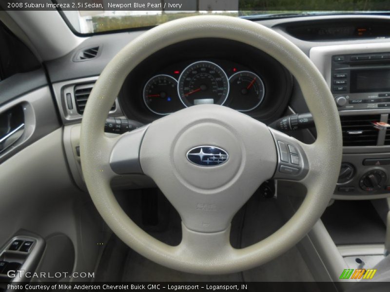 Newport Blue Pearl / Ivory 2008 Subaru Impreza 2.5i Sedan