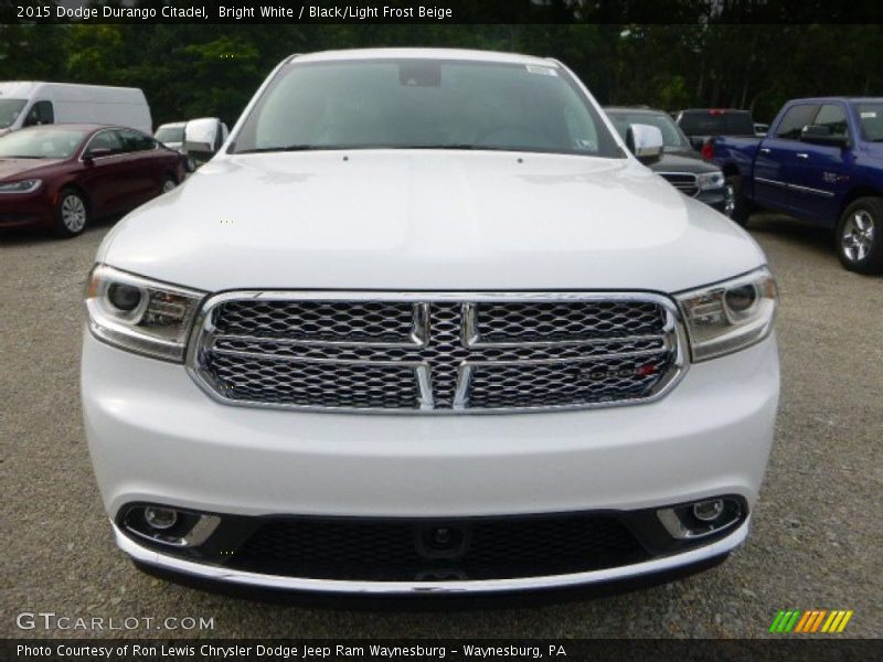 Bright White / Black/Light Frost Beige 2015 Dodge Durango Citadel