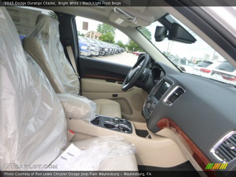 Bright White / Black/Light Frost Beige 2015 Dodge Durango Citadel