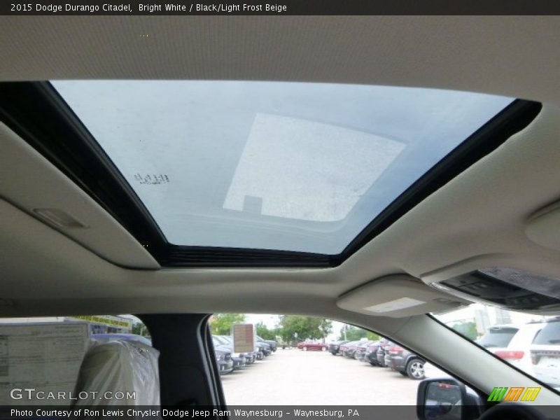 Bright White / Black/Light Frost Beige 2015 Dodge Durango Citadel