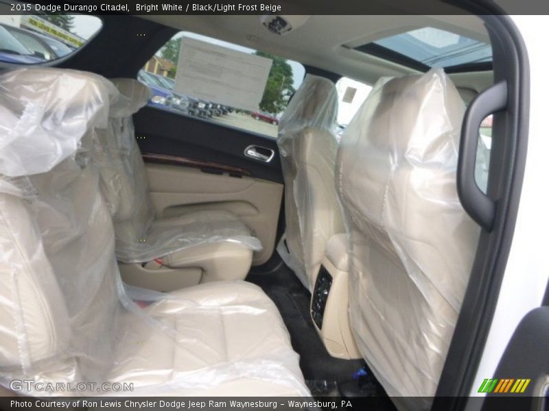 Bright White / Black/Light Frost Beige 2015 Dodge Durango Citadel