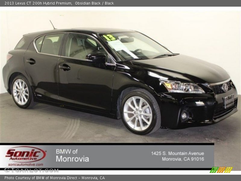 Obsidian Black / Black 2013 Lexus CT 200h Hybrid Premium