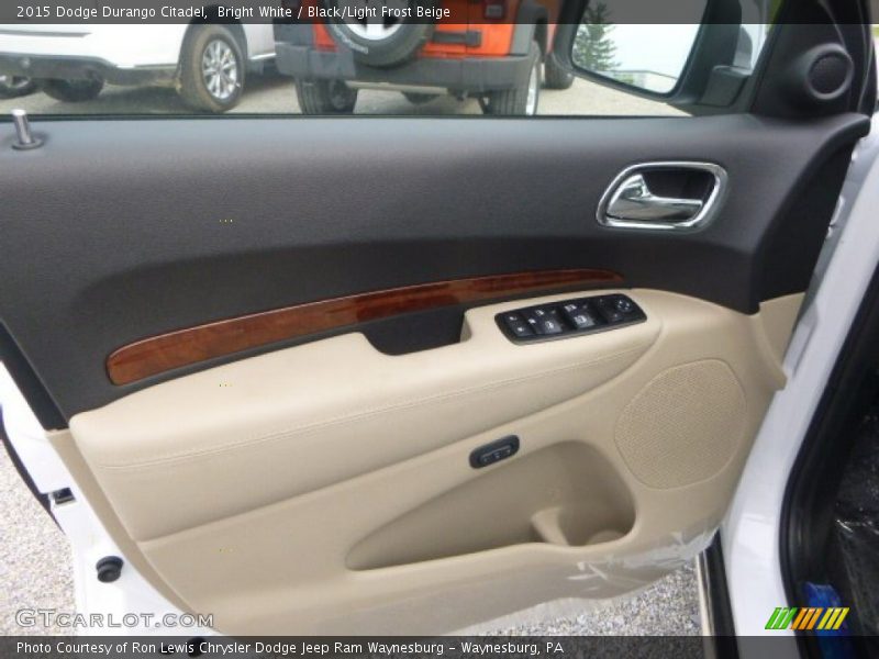 Bright White / Black/Light Frost Beige 2015 Dodge Durango Citadel