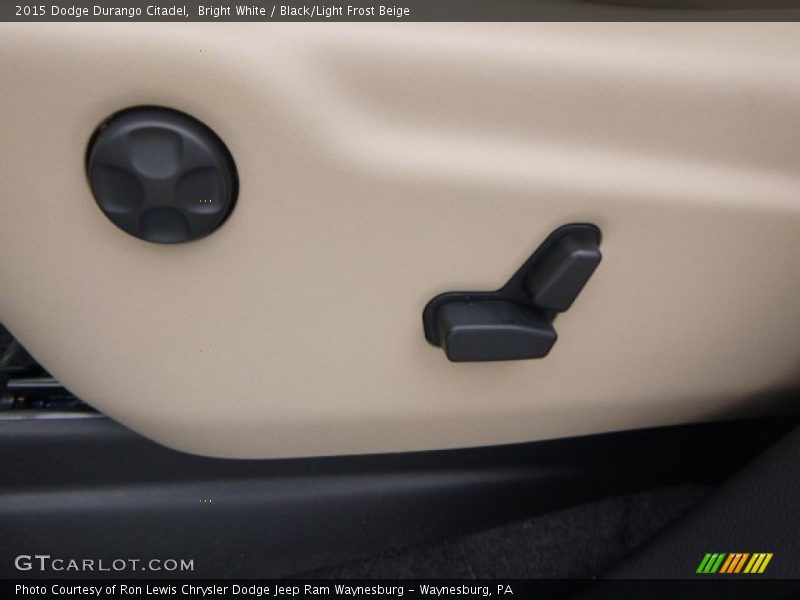 Bright White / Black/Light Frost Beige 2015 Dodge Durango Citadel